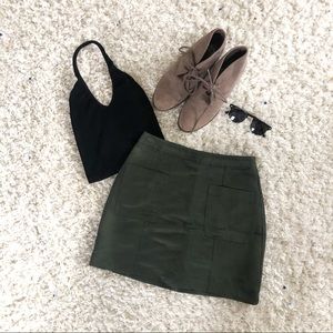 SALE olive green skirt